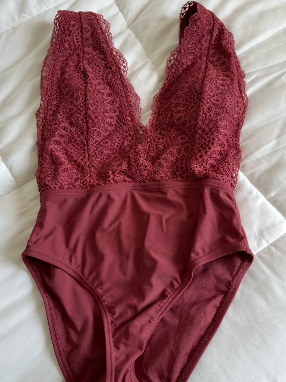 Xhilaration pink lacy one piece swimsuit